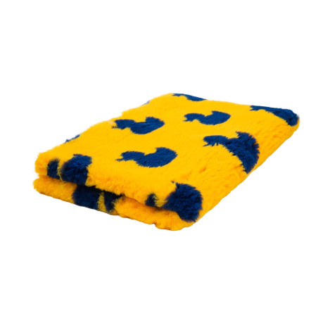 BUBA Legowisko antypoślizgowe DRY BED 28mm żółty w granatowe kaczki A218