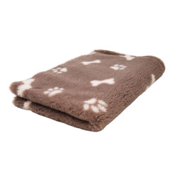 BUBA Legowisko antypoślizgowe DRY BED 28mm beżowy w kremowe łapy i kości A46