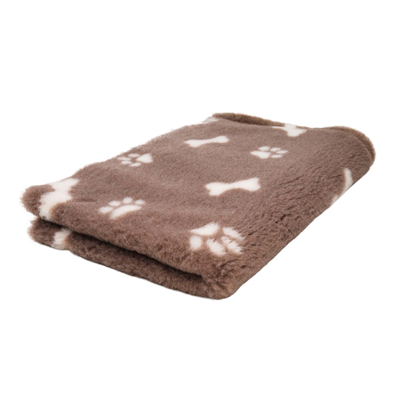 BUBA Legowisko antypoślizgowe DRY BED 28mm beżowy w kremowe łapy i kości A46