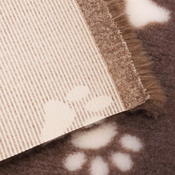 BUBA Legowisko antypoślizgowe DRY BED 28mm beżowy w kremowe łapy i kości A46