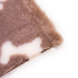 BUBA Legowisko antypoślizgowe DRY BED 28mm beżowy w kremowe łapy i kości A46