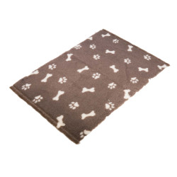 BUBA Legowisko antypoślizgowe DRY BED 28mm beżowy w kremowe łapy i kości A46