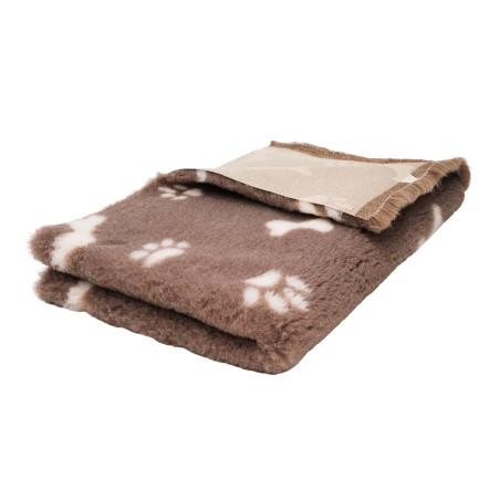 BUBA Legowisko antypoślizgowe DRY BED 28mm beżowy w kremowe łapy i kości A46