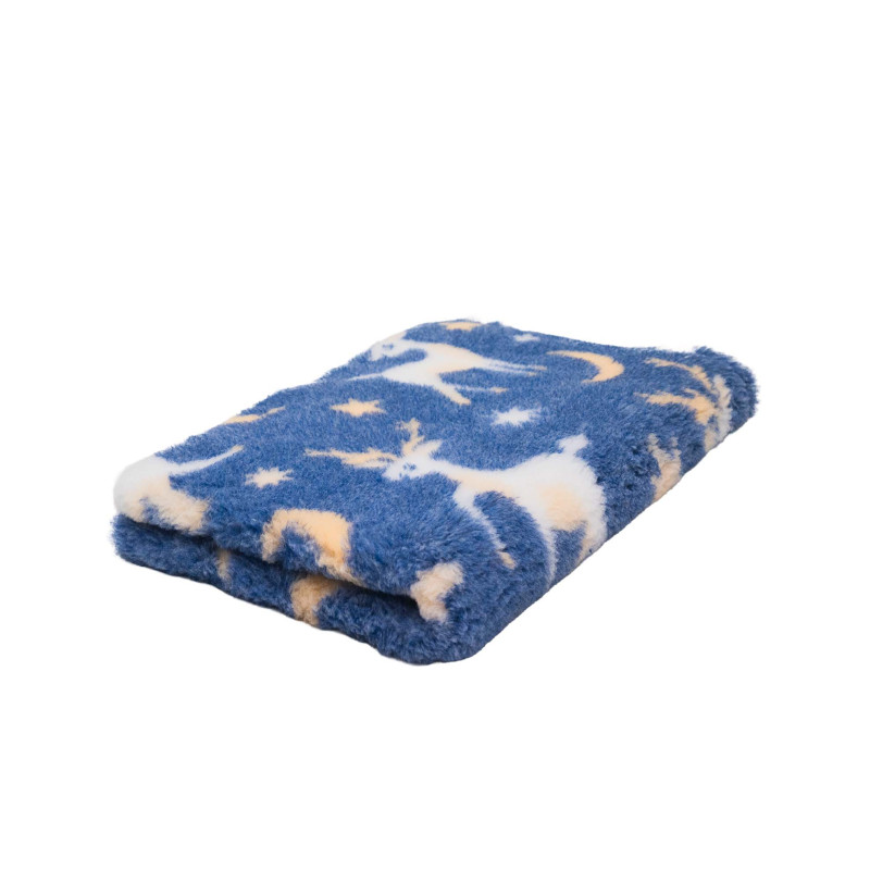 BUBA Legowisko antypoślizgowe DRY BED 28mm granatowy w renifery XMS08