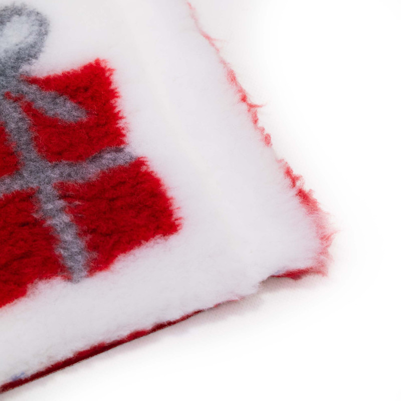 BUBA Legowisko antypoślizgowe DRY BED 28mm krata biało-czerwona XMS11