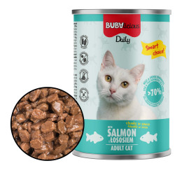 BUBAlicious Daily karma dla kota 400g z ŁOSOSIEM kawałki w sosie 8780