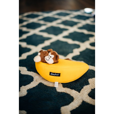 ZippyPaws pluszowa norka Banan z małpkami ZP229