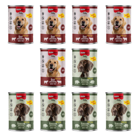 BUBAlicious Daily karma dla psa 400g MIX z DZICZYZNĄ i WOŁOWINĄ