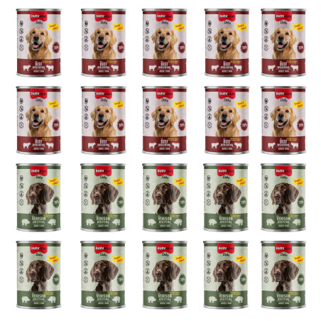 BUBAlicious Daily karma dla psa 400g MIX z DZICZYZNĄ i WOŁOWINĄ