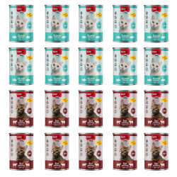 BUBAlicious Daily karma dla kota 400g MIX z ŁOSOSIEM i WOŁOWINĄ