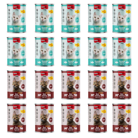 BUBAlicious Daily karma dla kota 400g MIX z ŁOSOSIEM i WOŁOWINĄ