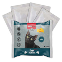 BUBAlicious Daily saszetki dla kota 100g MIX z INDYKIEM, WĄTRÓBKĄ i DZICZYZNĄ