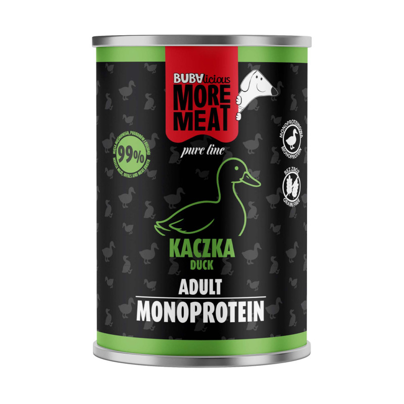 BUBAlicious More Meat mono karma dla psa Pure Line 400g KACZKA 3810