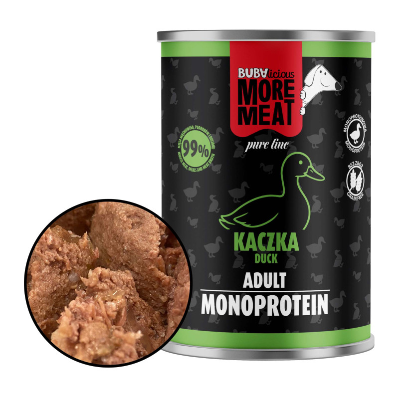 BUBAlicious More Meat mono karma dla psa Pure Line 400g KACZKA 3810