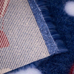 BUBA Legowisko antypoślizgowe DRY BED 28mm niebieski w balony A272