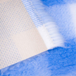 BUBA Legowisko antypoślizgowe DRY BED 28mm krata biało-błękitna A242