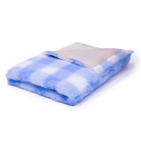 BUBA Legowisko antypoślizgowe DRY BED 28mm krata biało-błękitna A242