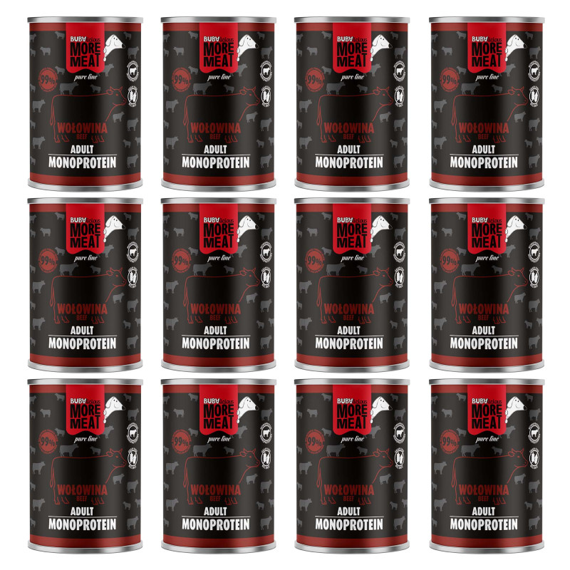 BUBAlicious More Meat mono karma dla psa Pure Line 400g WOŁOWINA 3805
