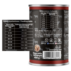 BUBAlicious More Meat mono karma dla psa Pure Line 400g WOŁOWINA 3805