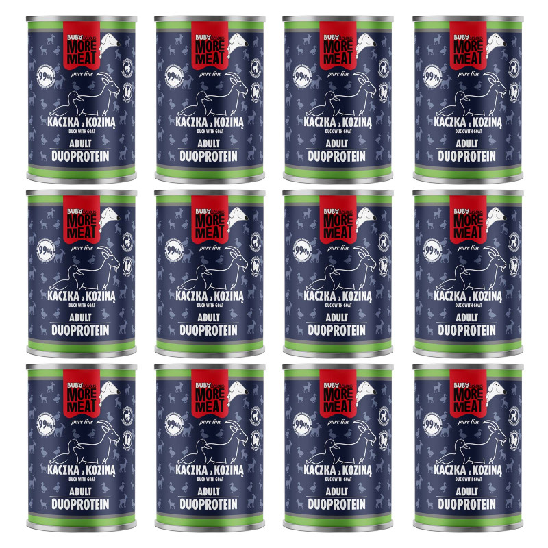 BUBAlicious More Meat duo karma dla psa Pure Line 400g KACZKA KOZA 3997