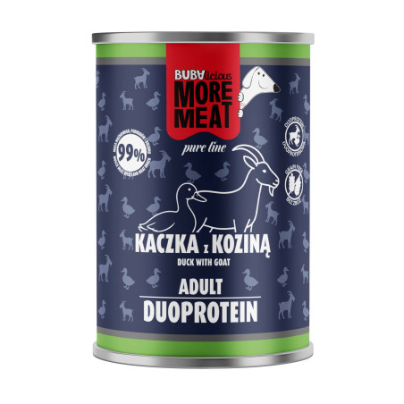 BUBAlicious More Meat duo karma dla psa Pure Line 400g KACZKA KOZA 3997