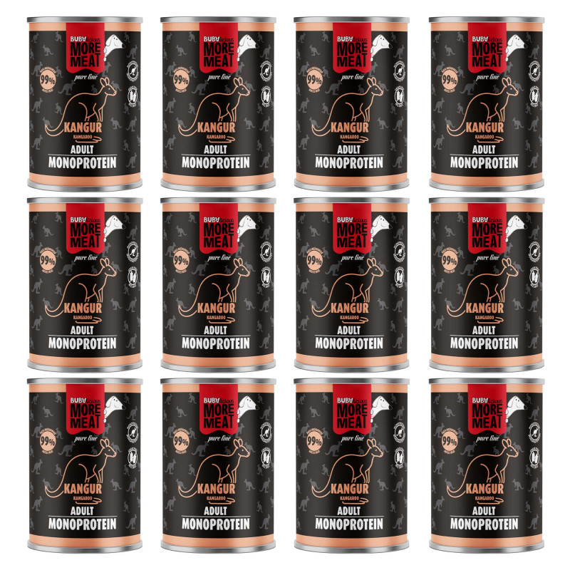BUBAlicious More Meat mono karma dla psa Pure Line 400g KANGUR 3998