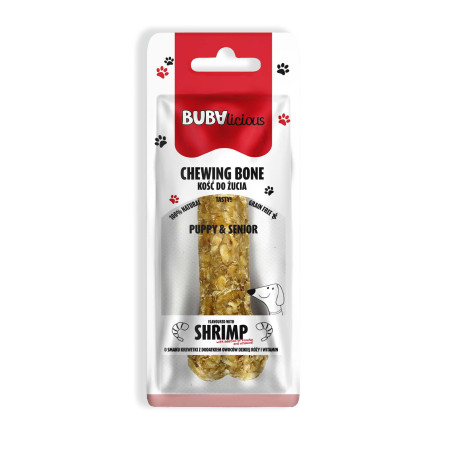 Bubalicious Kość Puppy & Senior o smaku krewetki z dodatkiem owoców dzikiej róży i witamin 17cm 3723