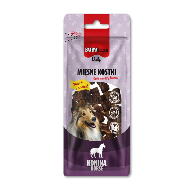 BUBAlicious monoproteinowe miękkie kostki 60g KONINA 8629