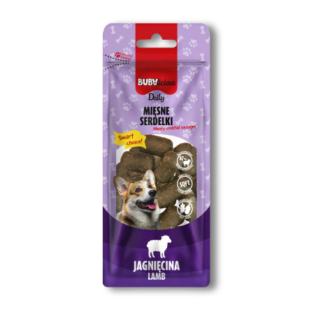 BUBAlicious Daily miękkie serdelki 60g JAGNIĘCINA 8632