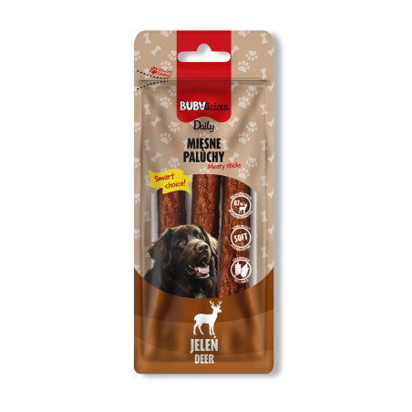 BUBAlicious monproteinowe miękkie paluchy 90g JELEŃ 8634