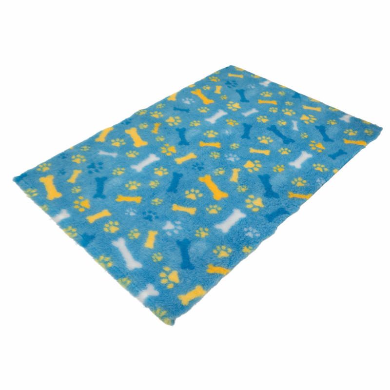 BUBA Legowisko antypoślizgowe DRY BED 28mm błękit kości & łapy A22