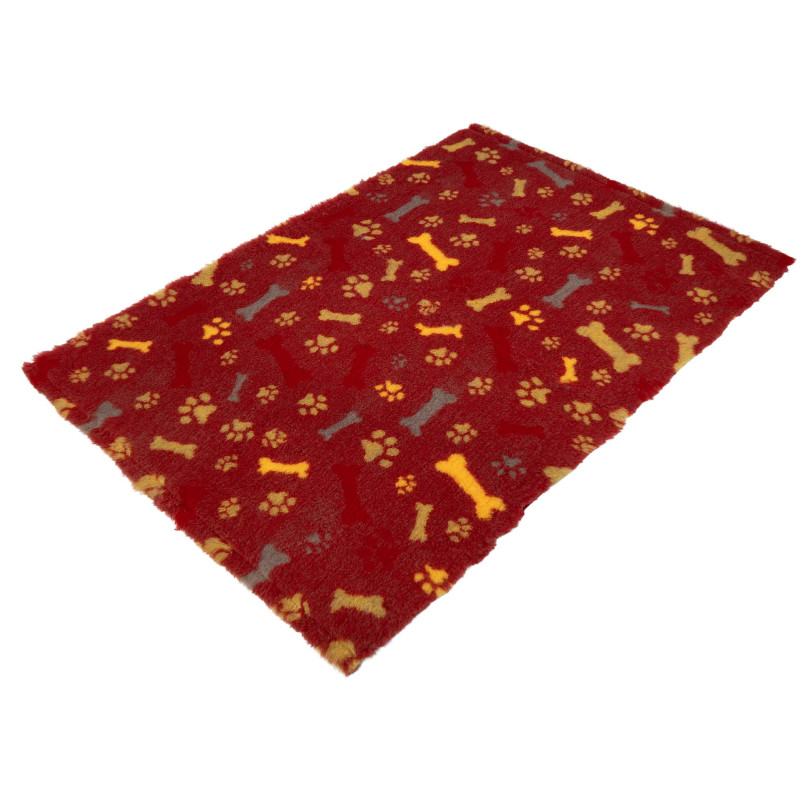 BUBA Legowisko antypoślizgowe DRY BED 28mm czerwone kości & łapy A28