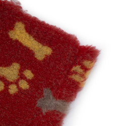 BUBA Legowisko antypoślizgowe DRY BED 28mm czerwone kości & łapy A28