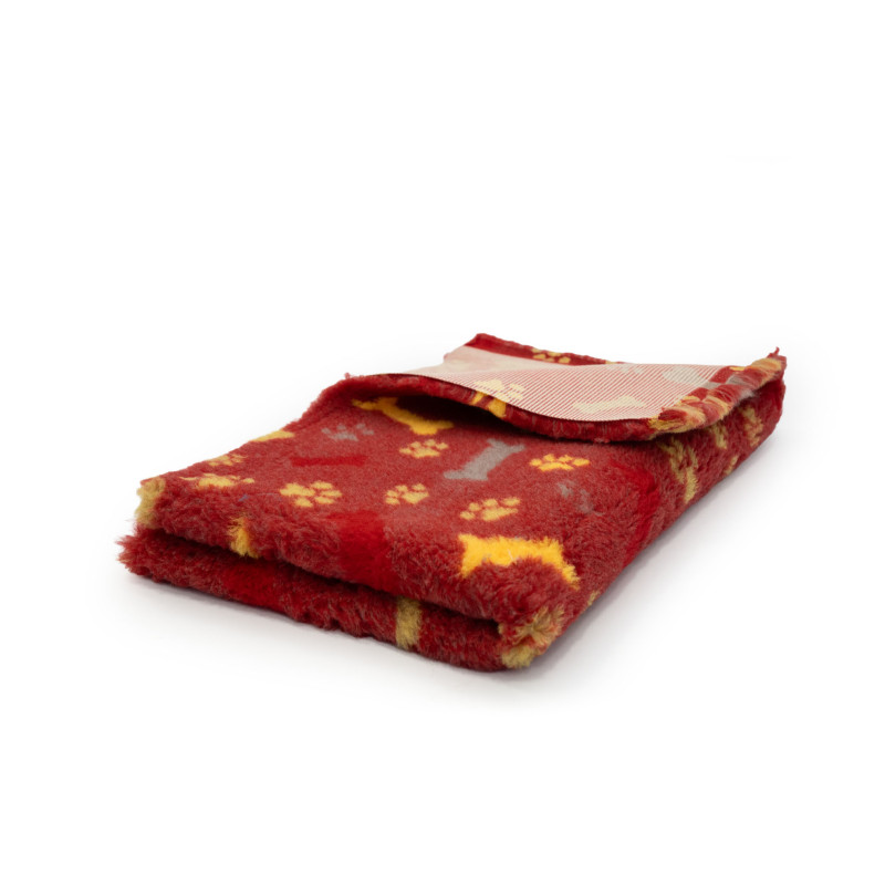 BUBA Legowisko antypoślizgowe DRY BED 28mm czerwone kości & łapy A28