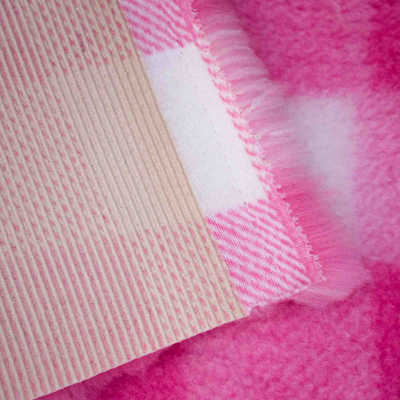 BUBA Legowisko DRY BED 28mm antypoślizgowe krata biało-różowa A243