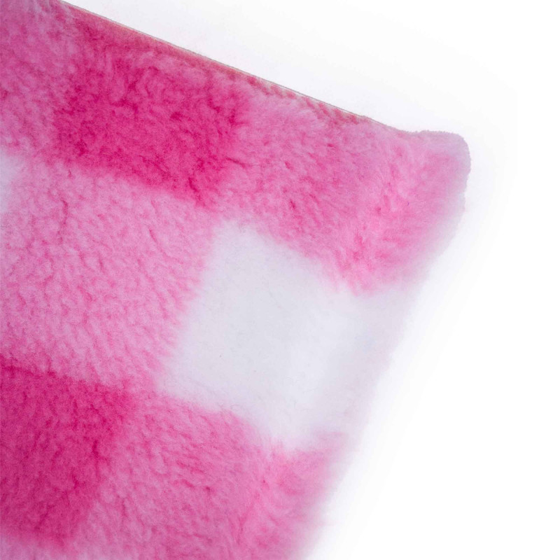 BUBA Legowisko DRY BED 28mm antypoślizgowe krata biało-różowa A243
