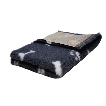 BUBA Legowisko antypoślizgowe DRY BED 28mm grafit w białe łapy i kości A288