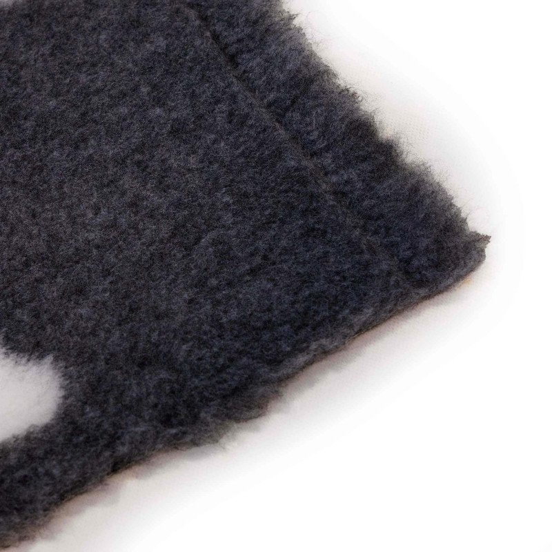 BUBA Legowisko antypoślizgowe DRY BED 28mm grafit w białe łapy i kości A288