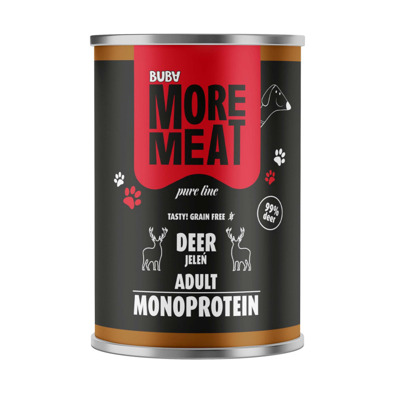BUBAlicious More Meat mono karma dla psa Pure Line 400g JELEŃ 3802