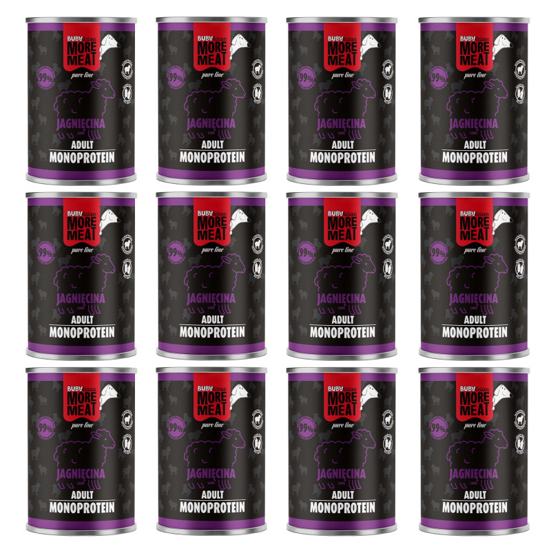 BUBAlicious More Meat mono karma dla psa Pure Line 400g JAGNIĘCINA 3809