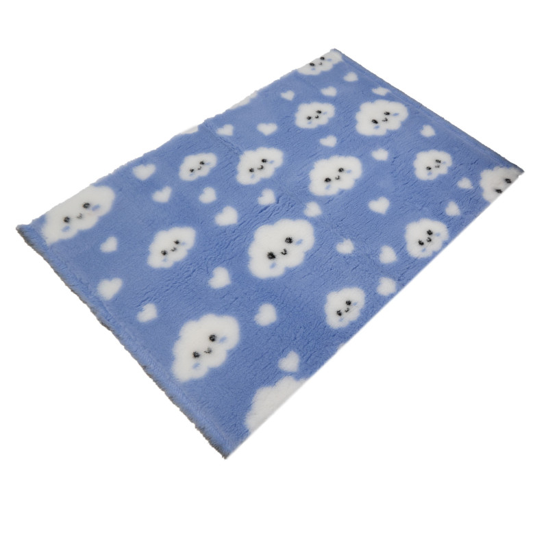 BUBA Legowisko antypoślizgowe DRY BED 28mm błękitne w chmurki A225