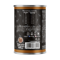 BUBAlicious More Meat mono karma dla psa Pure Line 400g JELEŃ 3802