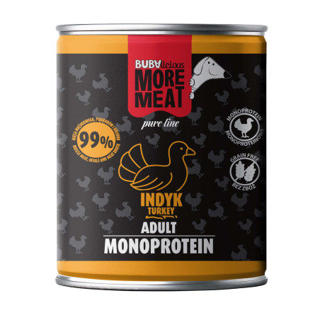 BUBAlicious More Meat mono karma dla psa Pure Line 800g INDYK 8005