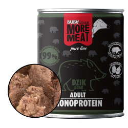 BUBAlicious More Meat mono karma dla psa Pure Line 800g DZIK 8001