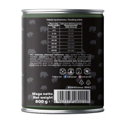 BUBAlicious More Meat mono karma dla psa Pure Line 800g DZIK 8001