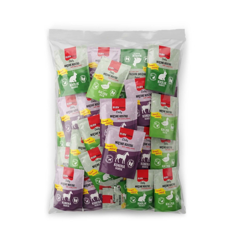 BUBAlicious monoproteinowe miękkie kostki mini MIX 60x 14g FOLIOPAK 8692