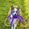 ZippyPaws pluszowa zabawka dla psa do przeciągania fioletowa Małpka na linie ZP805
