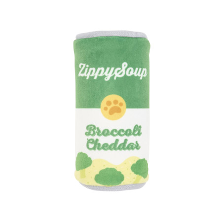 ZippyPaws pluszowa puszka Zupa Brokułowa z Cheddarem Zabawka dla Psa ZP1179