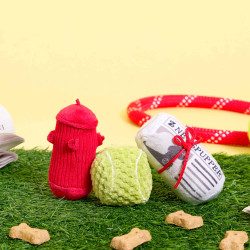ZippyPaws pluszowe zabawki dla psa Gazeta & Piłka & Hydrant ZP1105