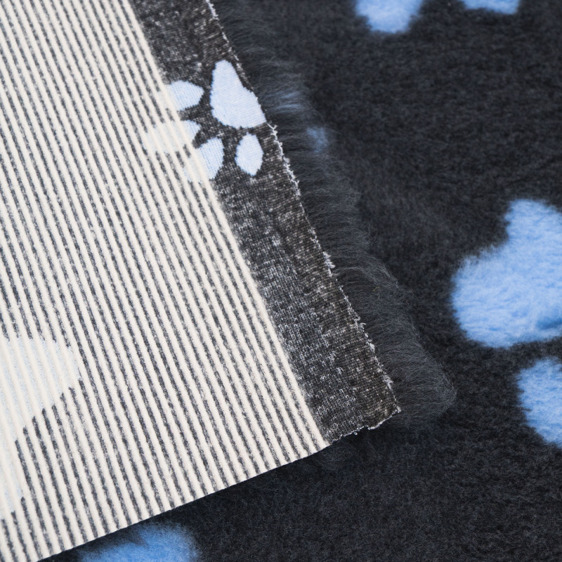 BUBA Legowisko antypoślizgowe DRY BED Cieńsze 22mm grafit błękitne łapki BB06